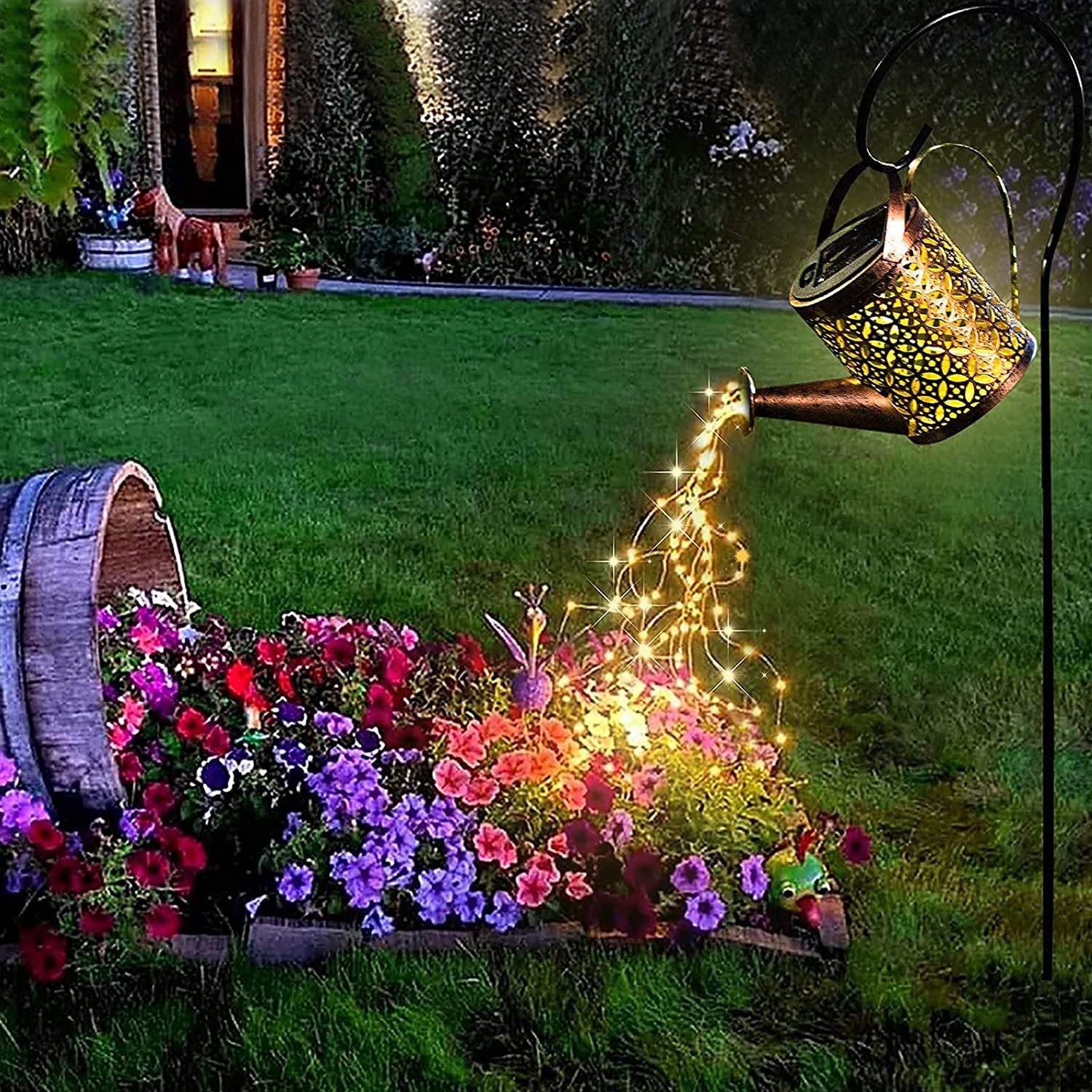 Sully Supply Co Solar LED Light Enchanted Watering Can with Cascading Lights